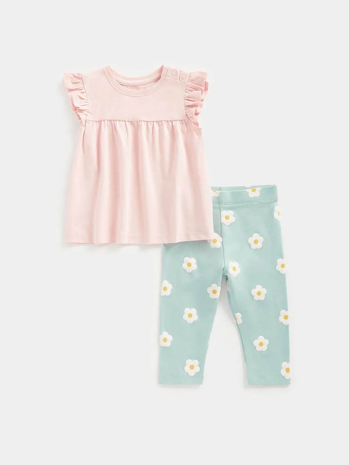 mothercare - Set áo thun hồng và quần legging cho bé gái - PINK