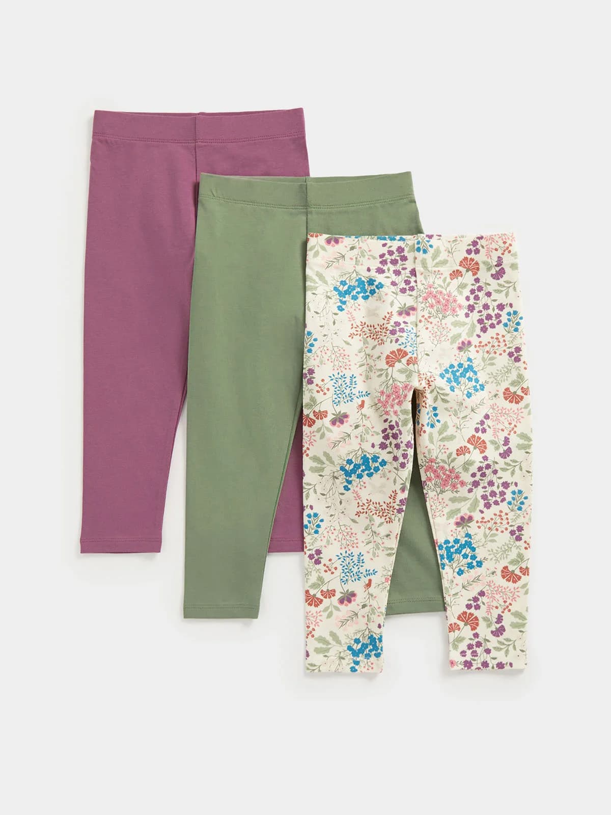 mothercare - Set 3 quần legging cho bé gái - KHAKI
