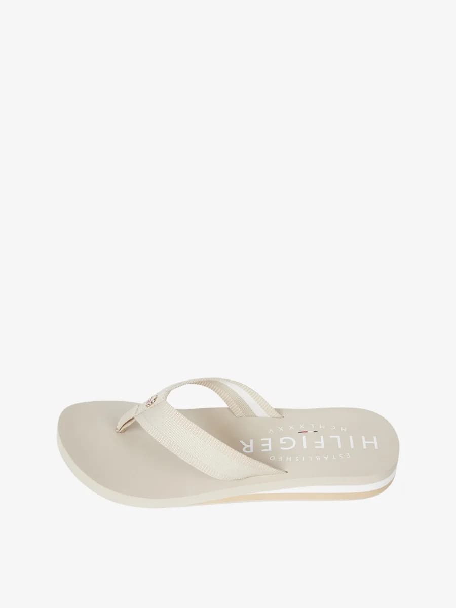 Tommy Hilfiger - Dép Nữ Side Stripe Beach Sandal Wmn - CLASSIC BEIGE