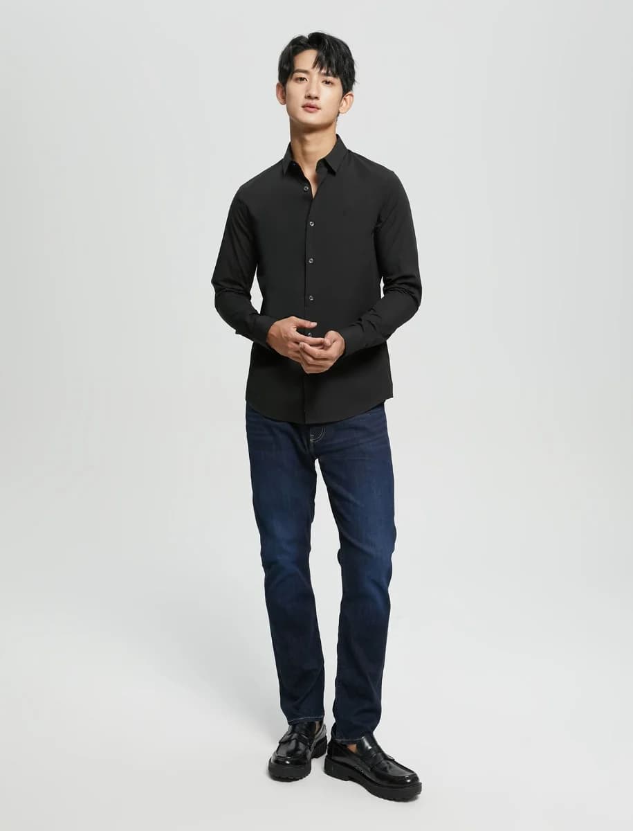 CK Jeans - Áo Sơ Mi Nam Slim Fit - CK BLACK