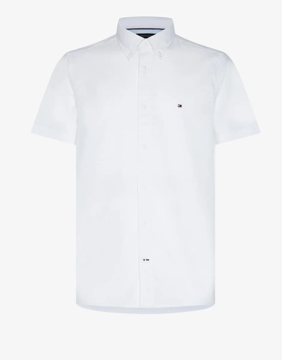 Tommy Hilfiger - Áo Sơ Mi Nam Tay Ngắn Wcc Light Oxford Regular Fit - WHITE