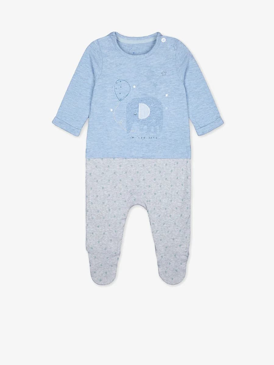 mothercare - sleepsuit - áo liền quần dài tay dài chân bé trai - BLUE