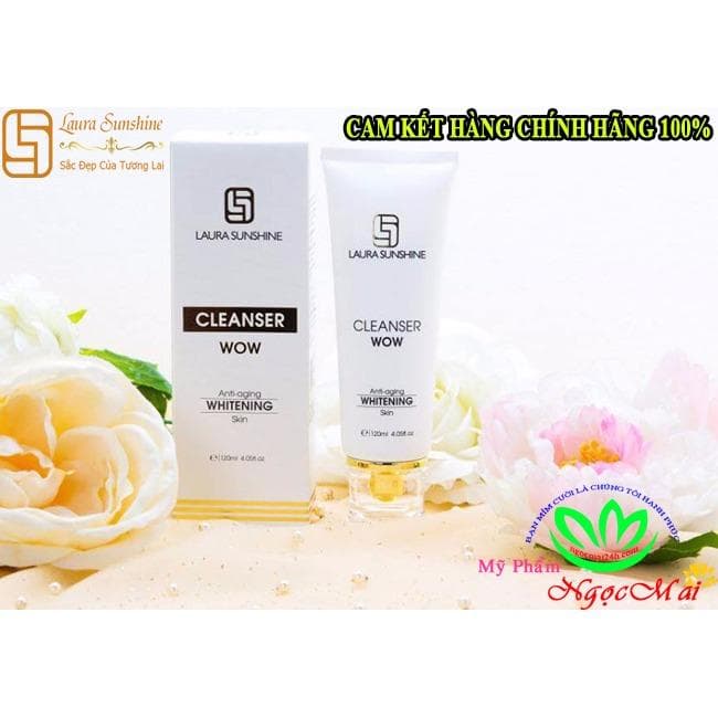 [HCM]Sữa rửa mặt cho da dầu sáng da ngừa mụn mỹ phẩm Nhật Kim Anh Laura Sunshine - CLEANSER WOW (120ml)