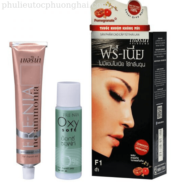 Thuốc nhuộm tóc màu đen tư nhiên Frenia (ăn bạc 100%)