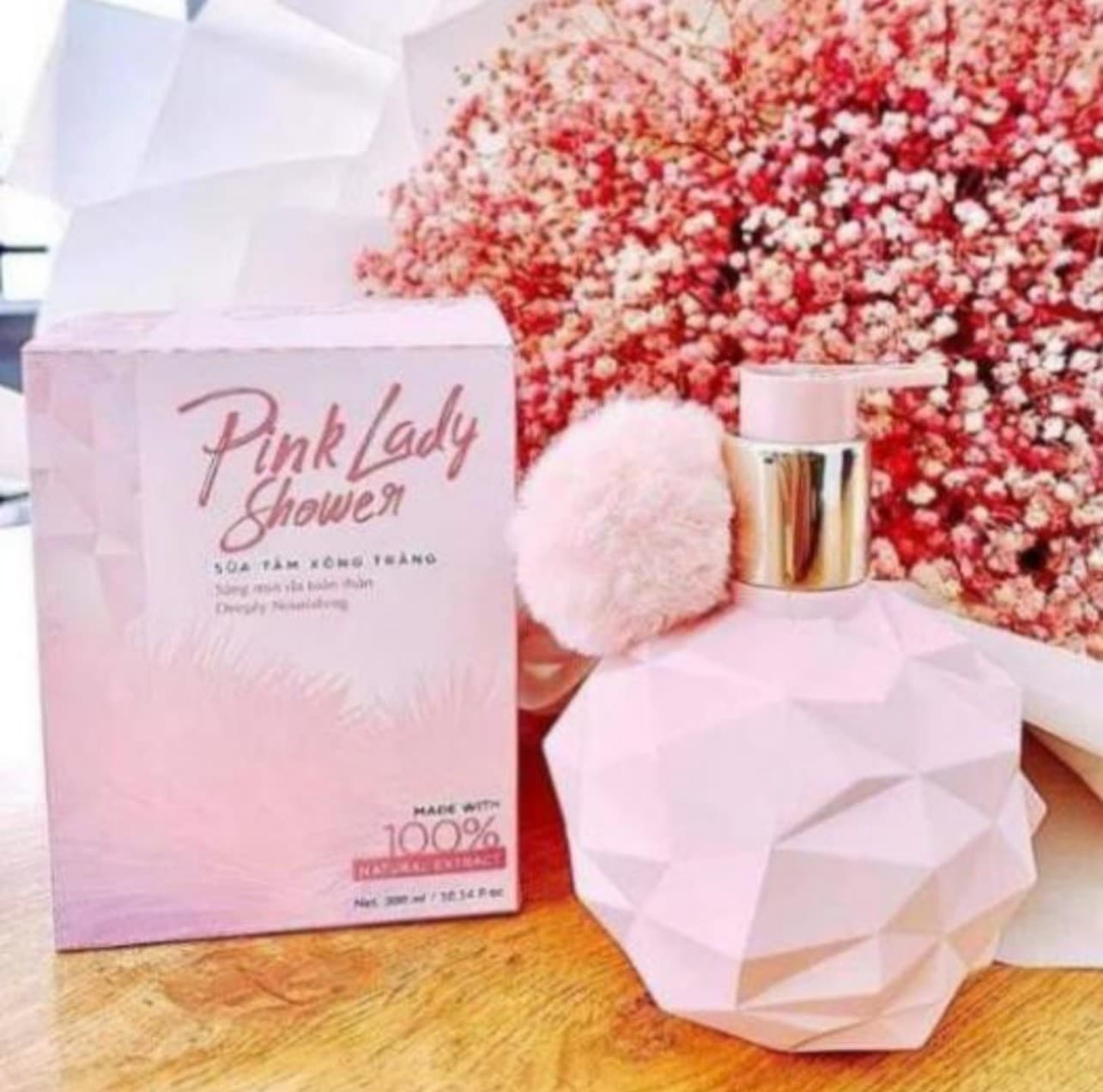 [CHÍNH HÃNG] SỮA TẮM XÔNG TRẮNG HƯƠNG NƯỚC HOA PINK LADY SHOWER HẠT MASSA SIÊU TRẮNG