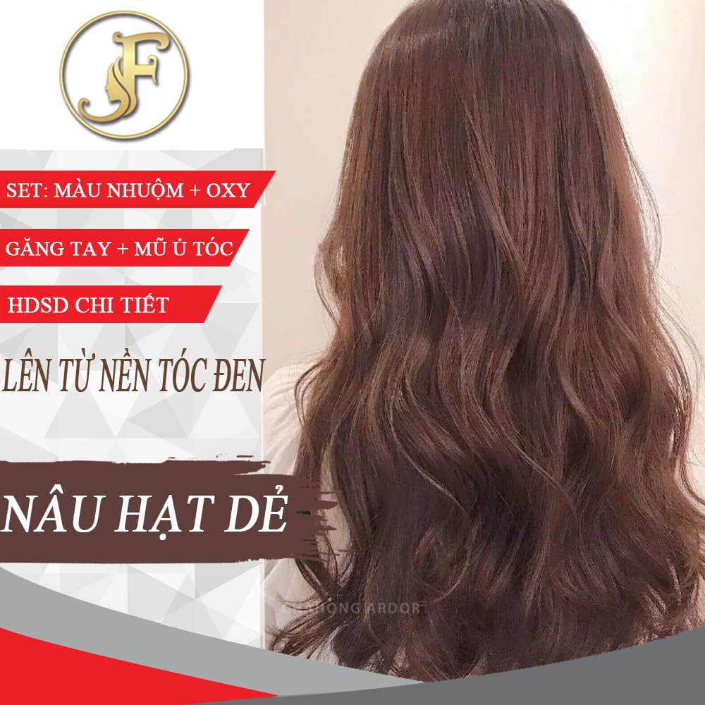 [HCM]Thuốc nhuộm tóc màu NÂU HẠT DẺ - Lên Từ Nền Đen - KHÔNG TẨY