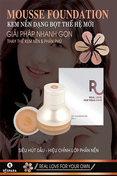 KEM NỀN DẠNG BỌT RESPARA Mousse Foundation