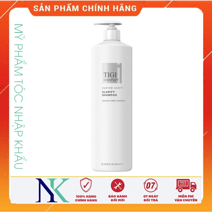 [HCM]Dầu Gội Làm Sạch Sâu Da Đầu Tigi Custom Care Clarifying 970Ml