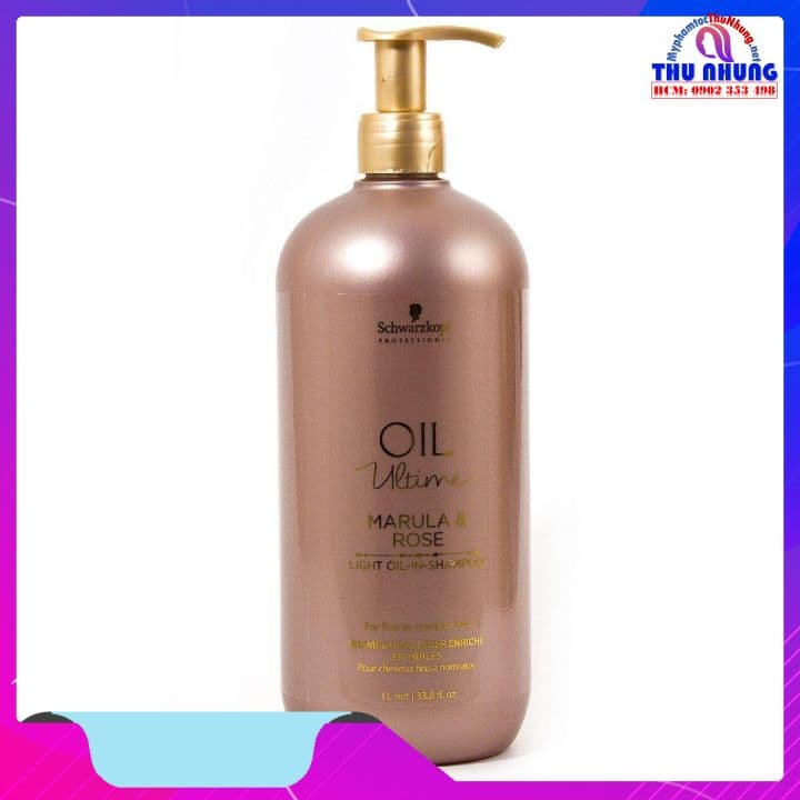 [HCM]Dầu gội chăm sóc tóc (sợi mảnh đến trung bình) Schwarzkopf OIL Ultime Marula & Rose Light Oil-In-Shampoo 1000