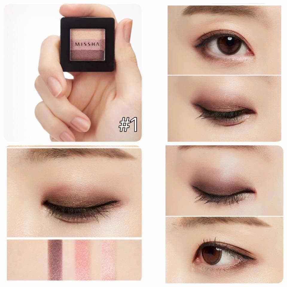 Phấn Mắt 3 màu Missha The Style Triple Perfection Shadow # 01 Browny Pink