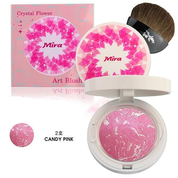 Phấn Má Hồng Mira Crystal Flower Art Blusher Hàn Quốc 10g No.3 Chiffon Orange
