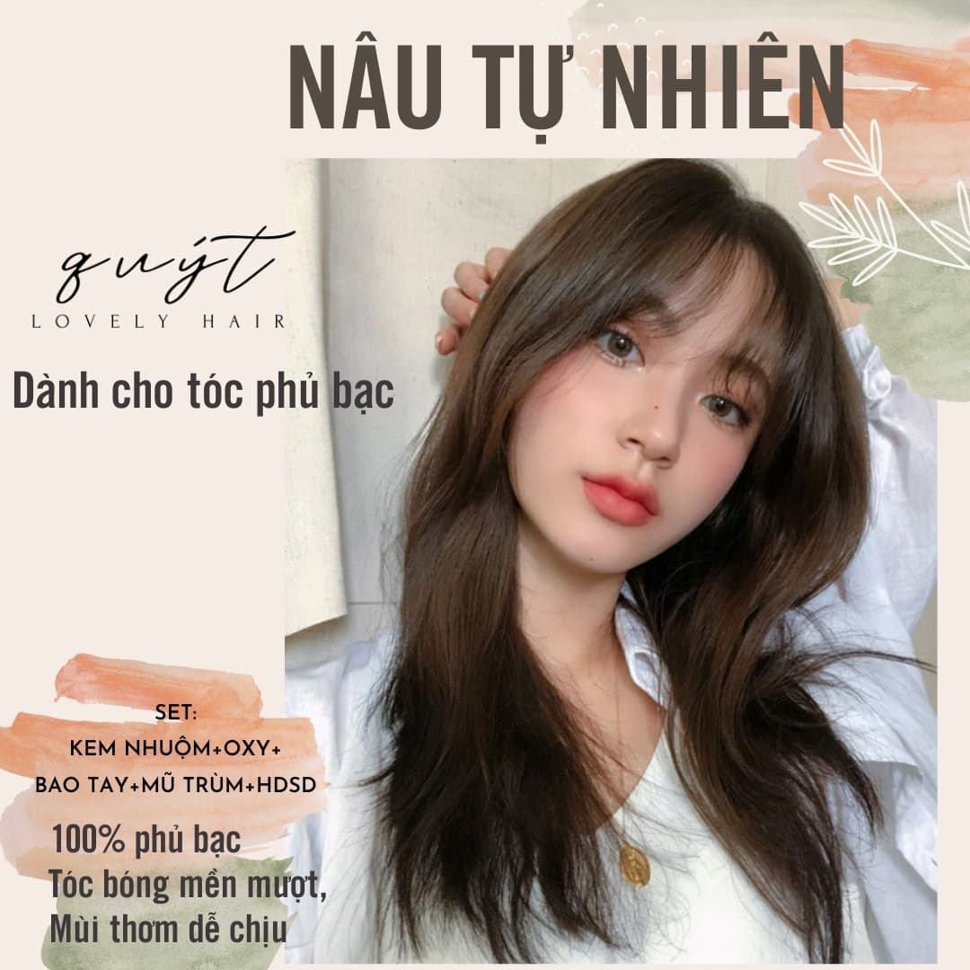 [HCM]thuốc nhuộm tóc NÂU TỰ NHIÊN-PHỦ BẠC- SIÊU MỀN MƯỢT