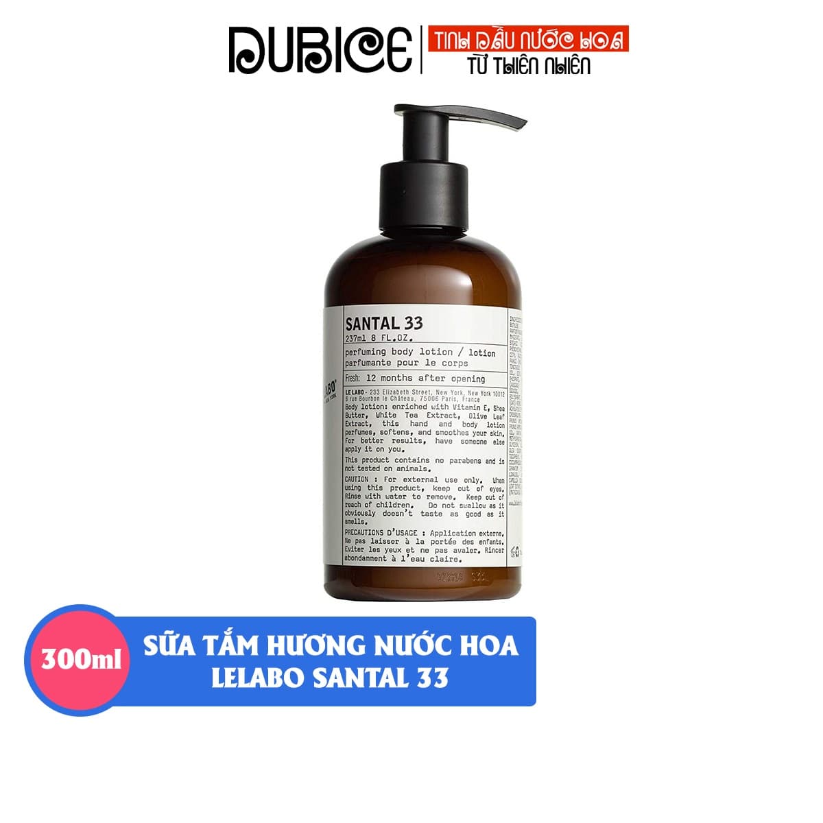 Sữa tắm hương nước hoa Lelabo Santal 33 300ml