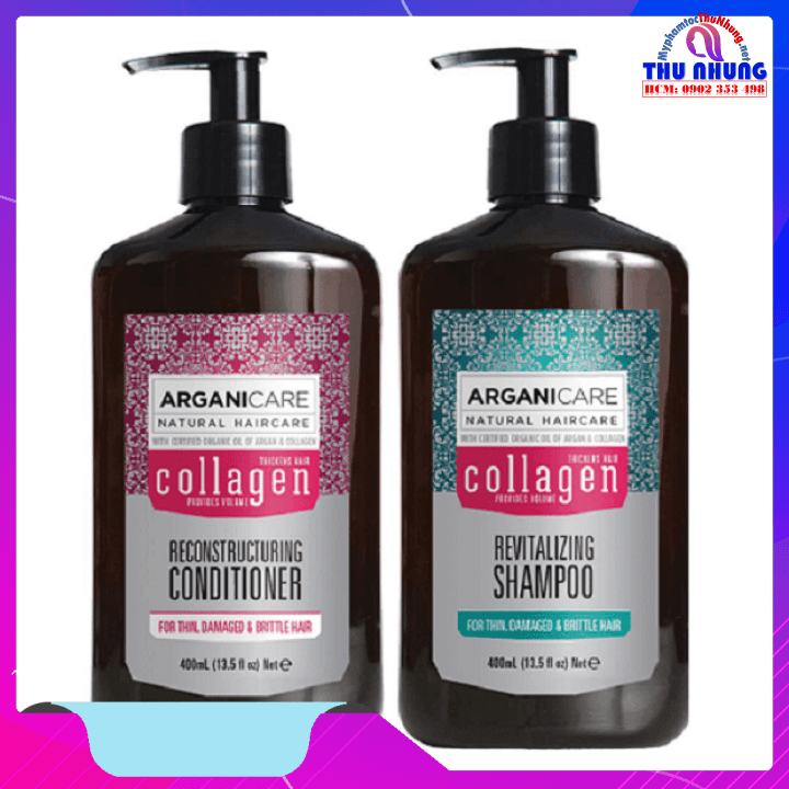 [HCM]Dầu Gội Xả ARGANICARE COLLAGEN siêu mềm mượt 400ml
