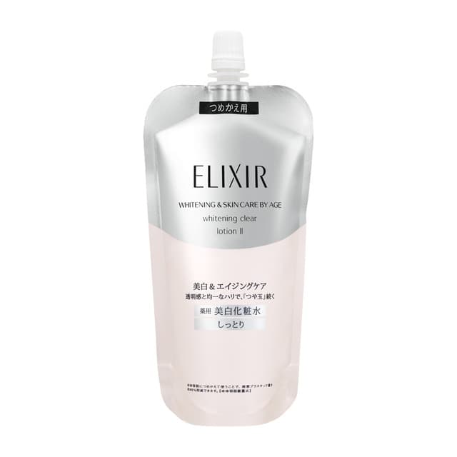 Nước hoa hồng trắng da chống lão hóa Shiseido Elixir Whitening Clear Lotion II 150ml - [Túi thay thế]