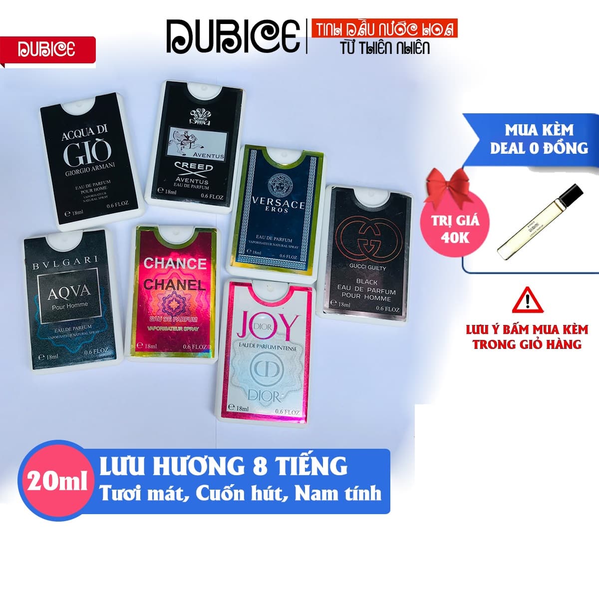 [Lưu hương 8 tiếng] Nước hoa Pháp 18ml dạng xịt 4 mùi nước hoa nam 3 mùi nước hoa nữ mini hàng cao cấp