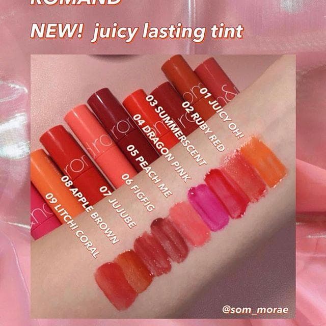 Son bóng mềm mịn Romand Juicy Lasting Tint