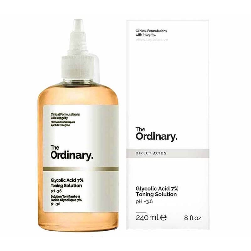[HCM]The Ordinary - Nước hoa hồng tẩy da chết The Ordinary Glycolic Acid 7% Toning Solution pH~3.6 240mL