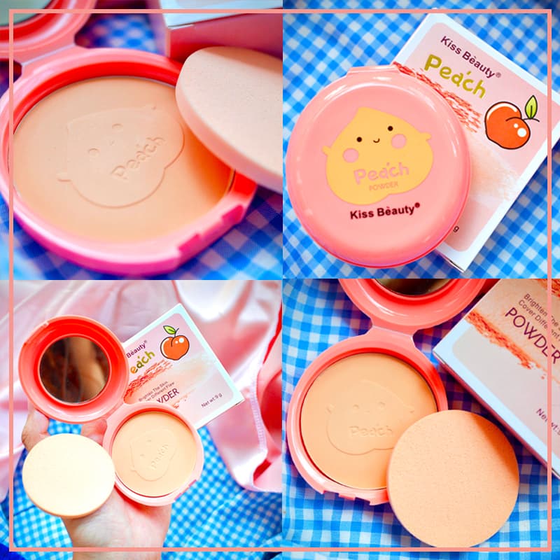 [HCM]【Kiss Belle Shop】 Phấn phủ kiềm dầu Kiss Beauty lâu trôi siêu mịn phấn phủ dạng nén phấn trang điểm 9g
