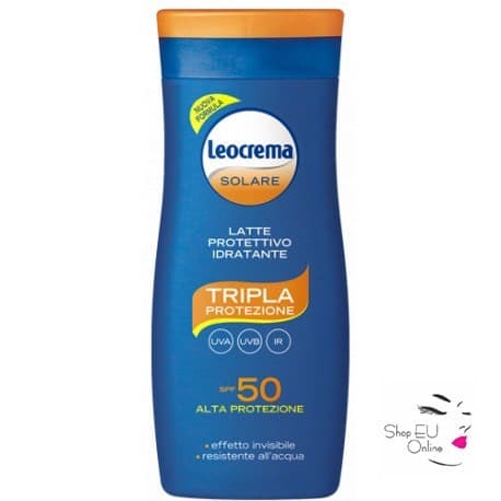 Kem Chống Nắng SPF50 - Chống nắng + Dưỡng ẩm Leocrema - bảo vệ gấp 3 lần khỏi các tia UVA UVB - Italy