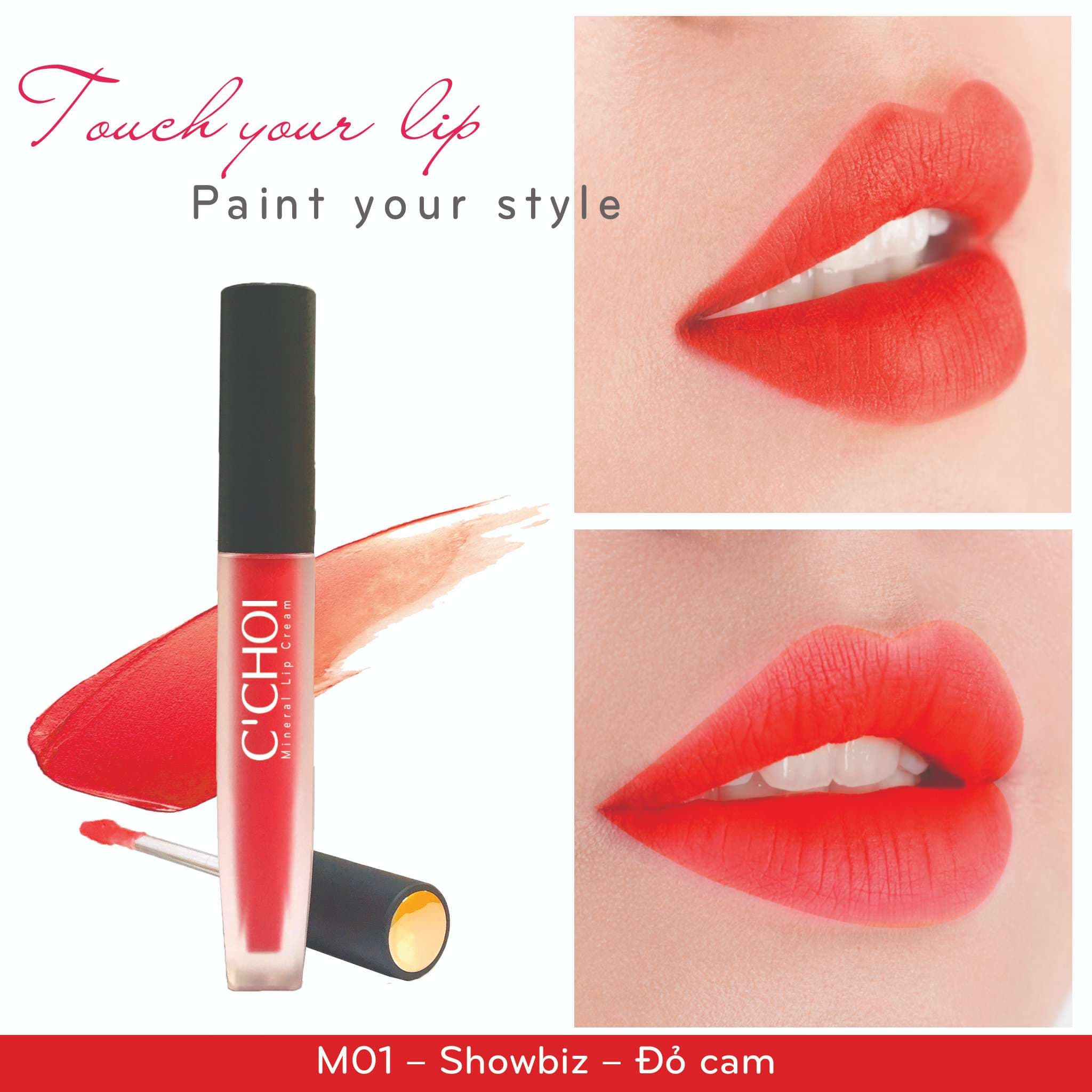 SON KEM KHOÁNG - MINERAL LIP CREAM THƯƠNG HIỆU CCHOI