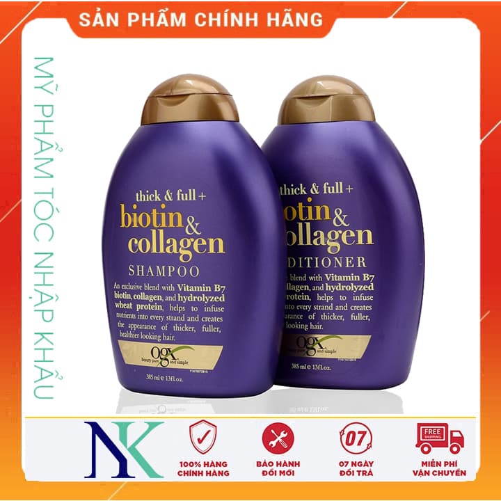 Dầu Gội Xã Biotin Collagen Giúp Chống Rụng & Kích Thích Mọc Tóc 385Ml