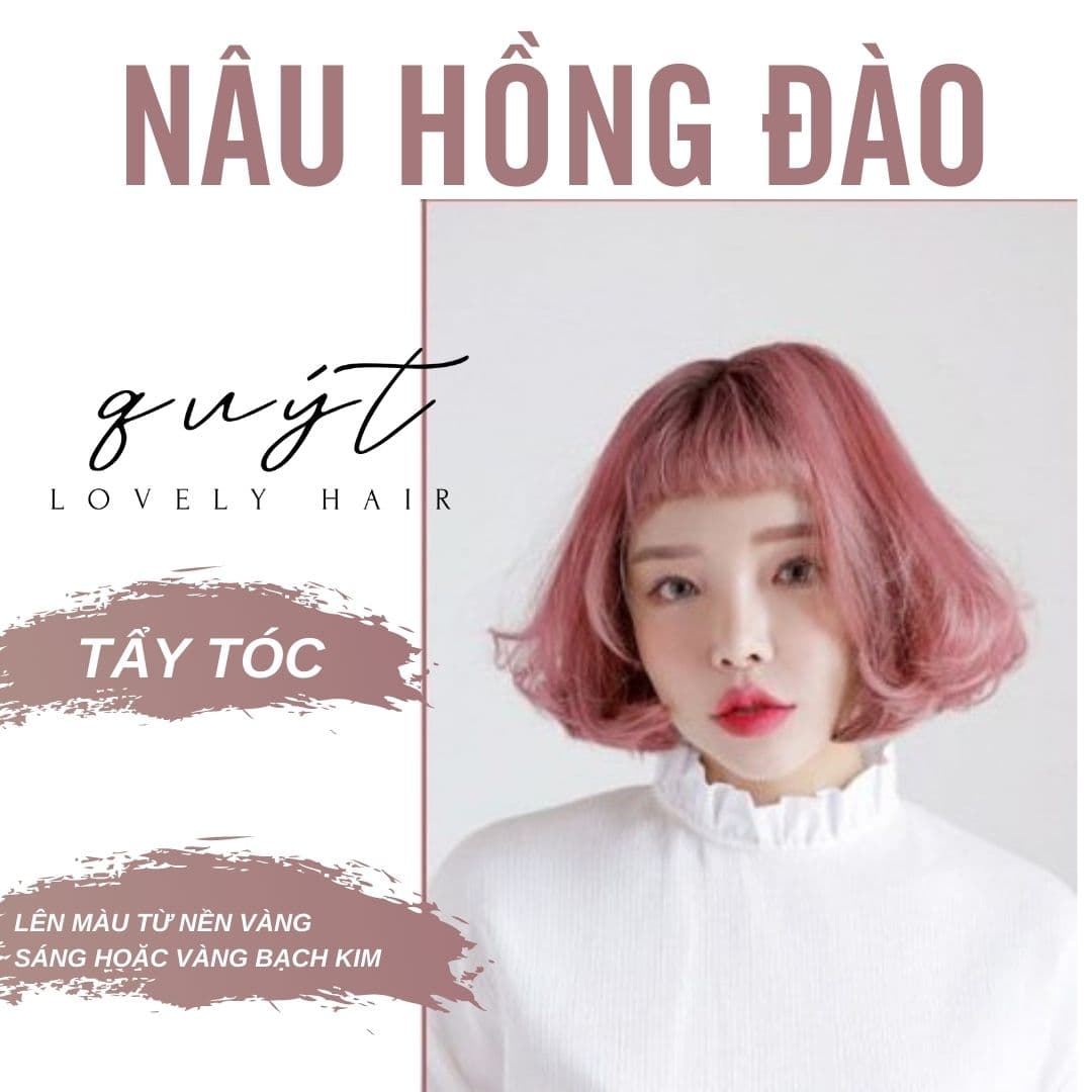 [HCM]THUỐC NHUỘM TÓC NÂU HỒNG ĐÀO+TẶNG KÈM OXY