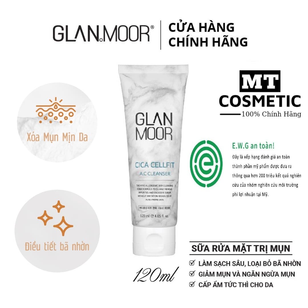 Sữa Rửa Mặt Chăm Sóc Da Mụn Glan Moor CiCa Cellfit Cleanser 120ml