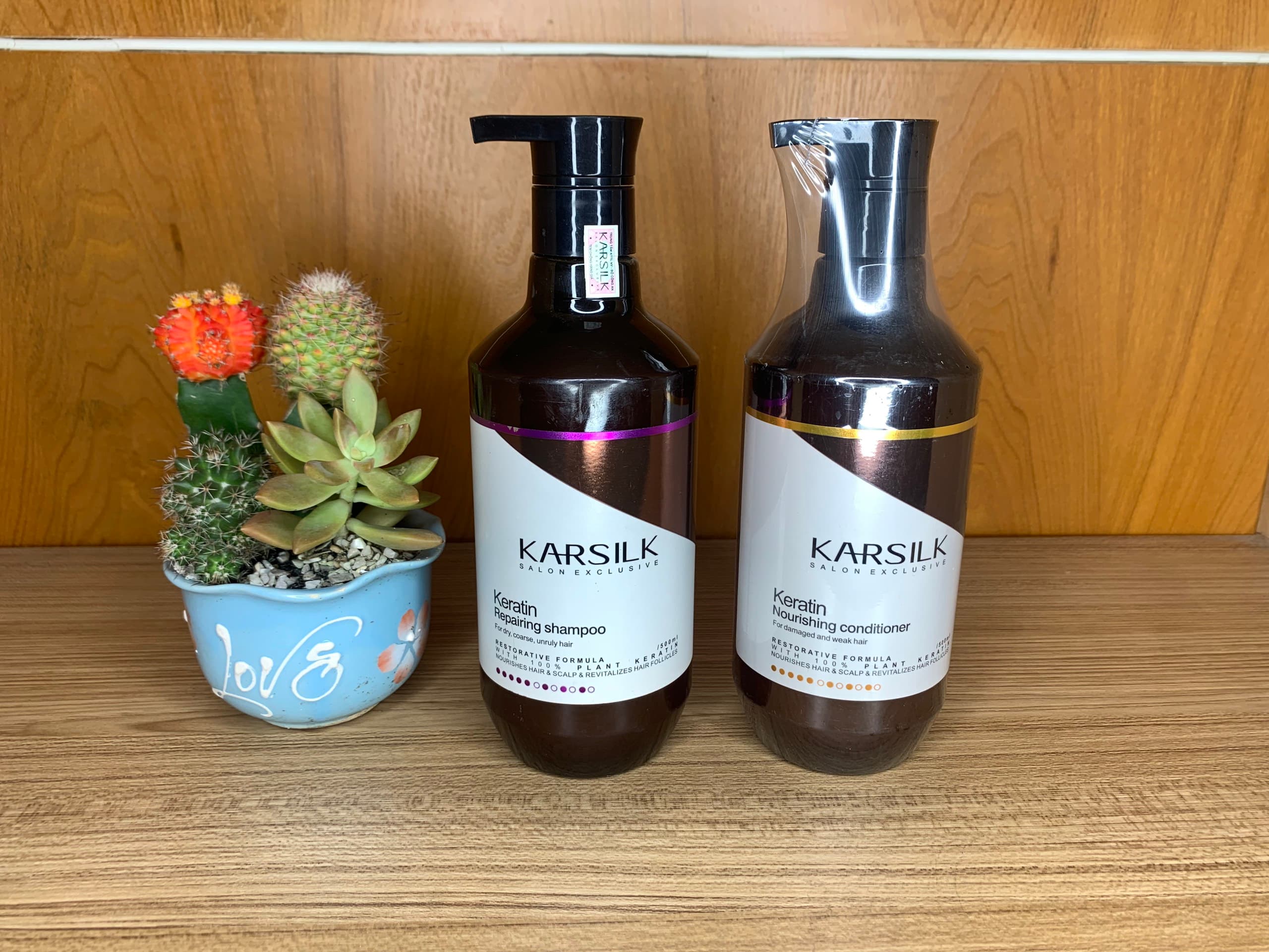 Căp Dầu Gội Và Dầu Xả Hư Tổn Karsilk  Shampoo 500ml ( Đây Là Giá Của 1 Cặp )