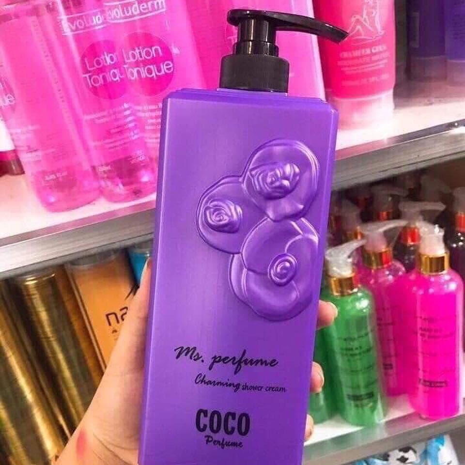 Sữa tắm trắng da Coco Perfume Charming Shower Cream chai tím hương kiêu sa 800ml