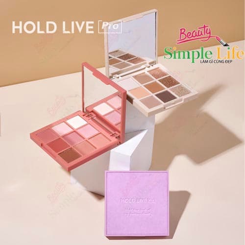 [HOLD LIVE Pro] Bảng phấn mắt nhung lì ngọc trai lâu trôi chống nước với 9 tông màu thời trang (14g)