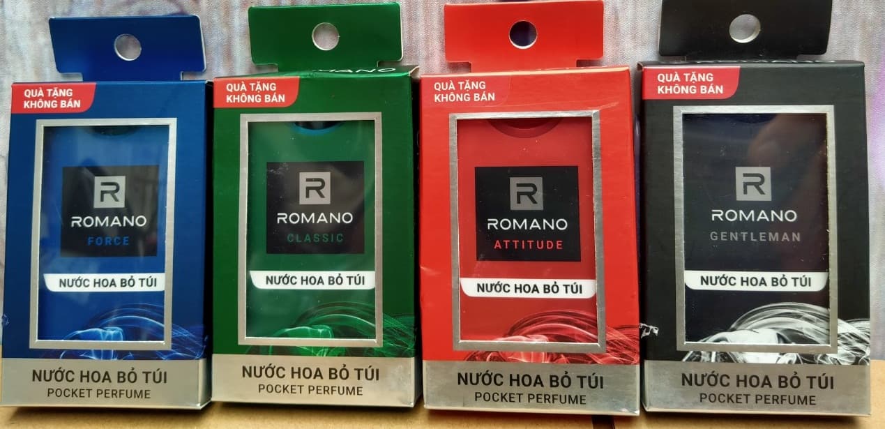 [HCM]Nước Hoa bỏ Túi 250 lần Xịt Thơm 6-8 Tiếng Romano 18ml