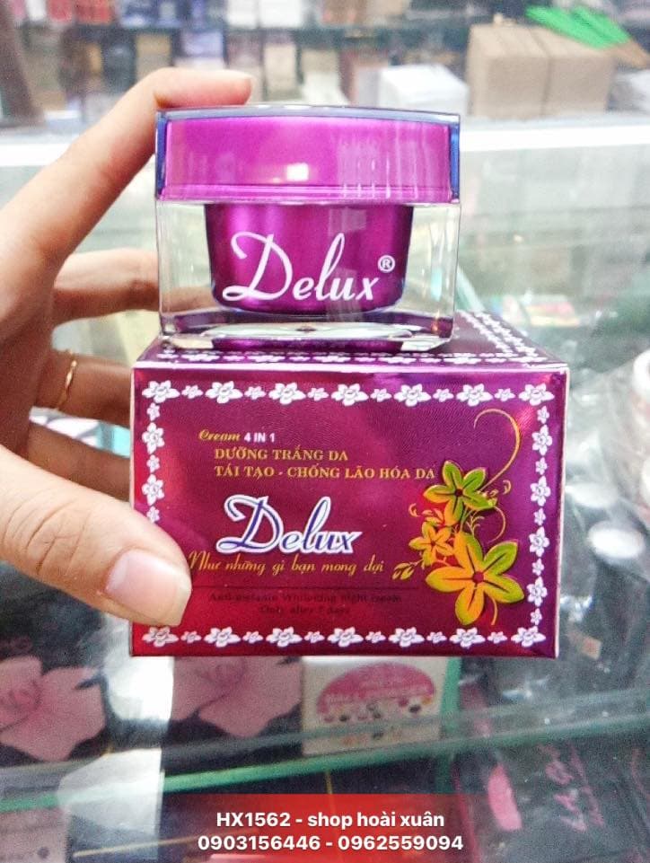 [HCM]Kem dưỡng trắng da tái tạo chống lão hoá da Delux tím - mỹ phẩm mỹ viện - kem delux xanh dương - kem delux đỏ - kem delux vàng - HX1562