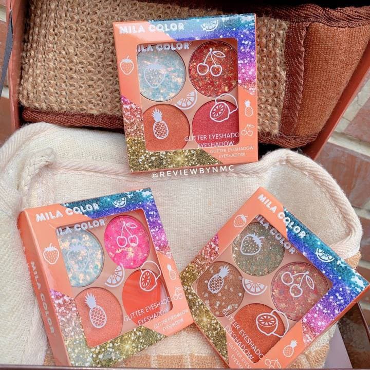 [HCM]Nhũ Mắt Kim Tuyến 4 Ô Mila Color Eyeshadow