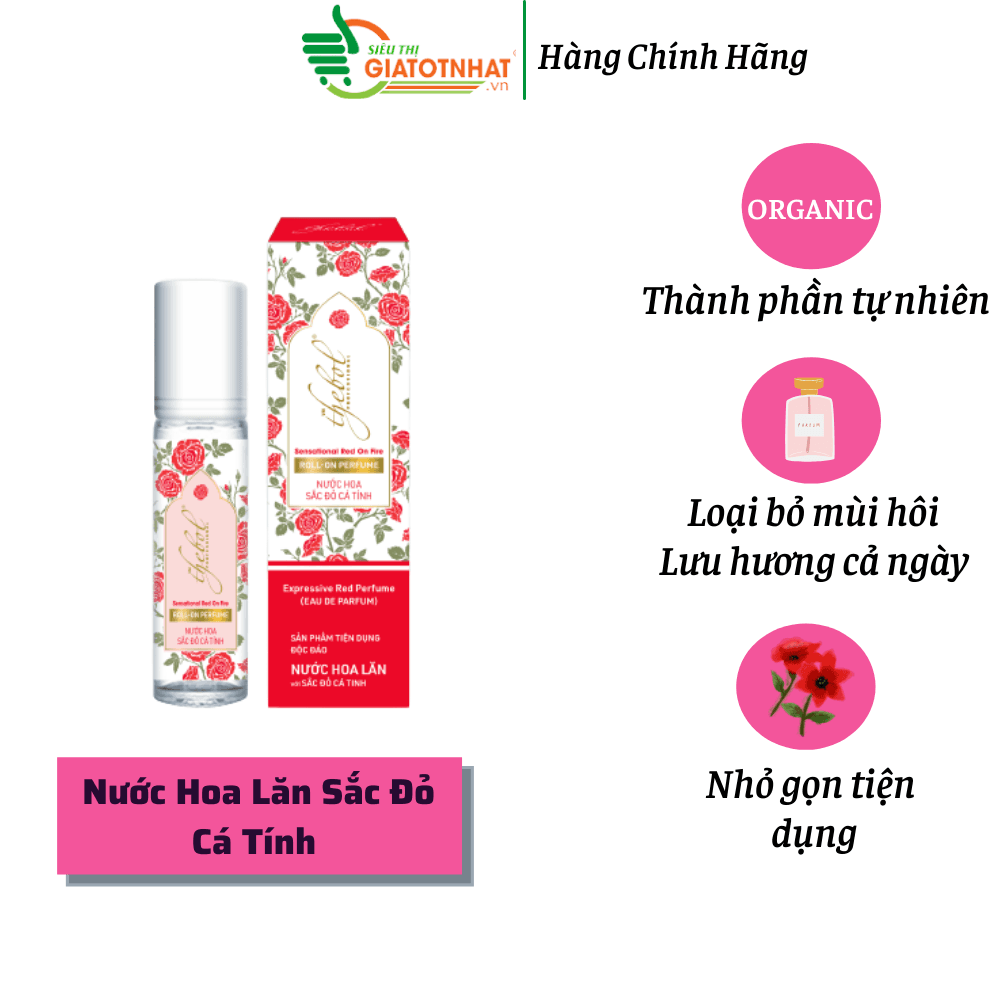 [HCM]Nước hoa lăn sắc đỏ cá tính Thebol 8ml
