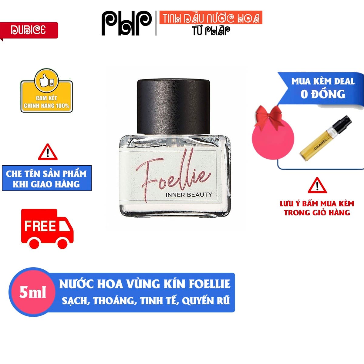 Nước Hoa Vùng Kín Foellie Eau De Innerb Perfume Bijou - Màu trắng ( nhẹ nhàng )