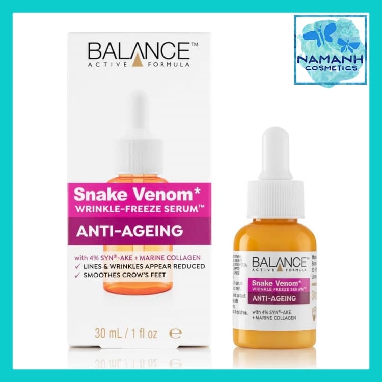 Serum chống lão hóa Balance Snake Venom Wrinkle-Freeze với 4% Syn-Ake và marine collagen 30ml
