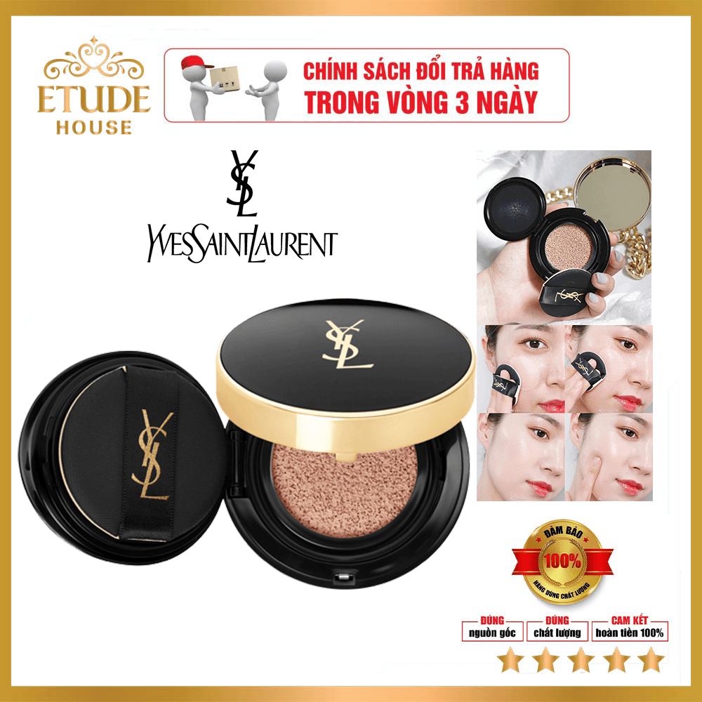 Phấn Nước YSL Le Cushion. Độ bám lâu Có khả năng chống nắng dưỡng ẩm tốt. Phù hợp với mọi loại da.