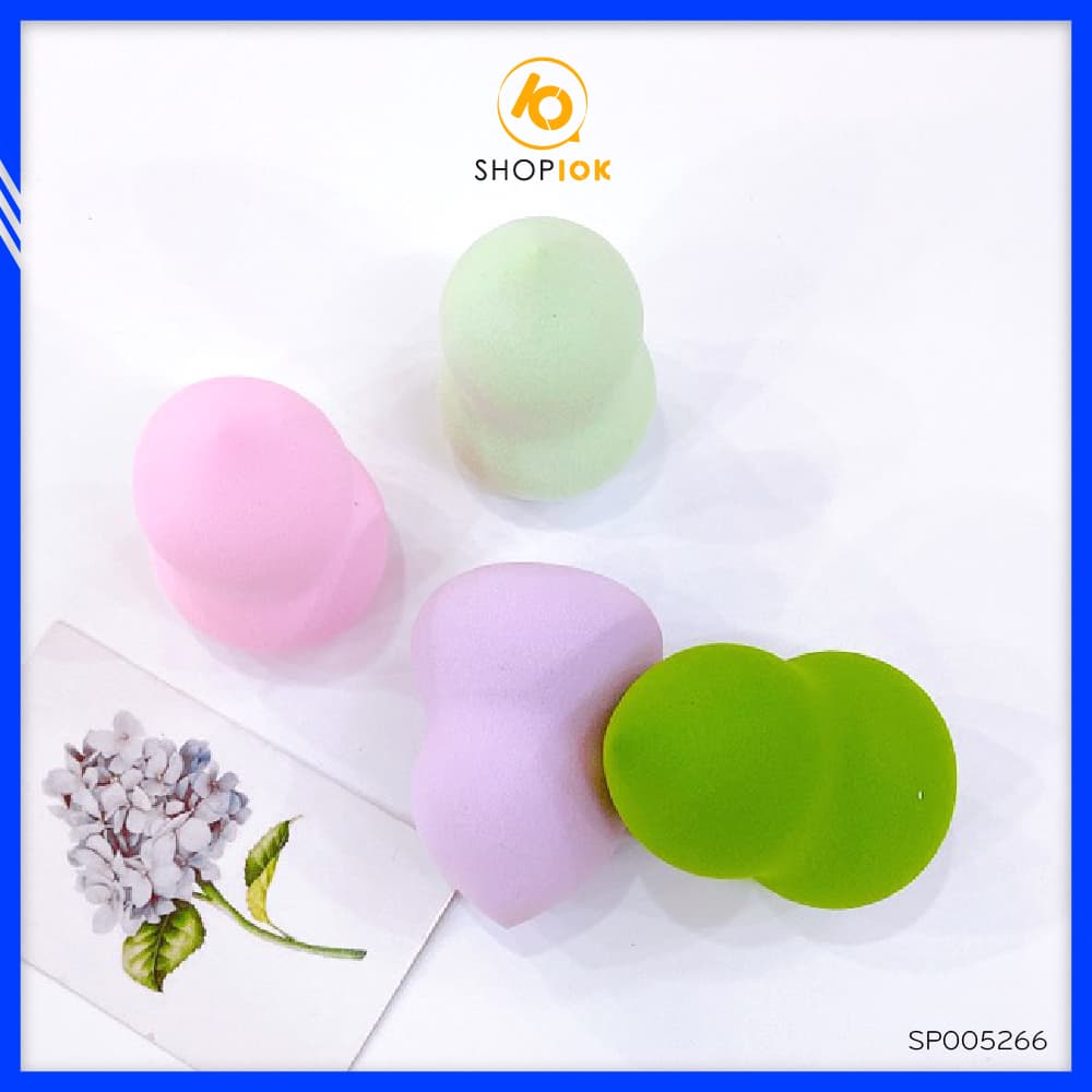 Mút tán kem nền trang điểm bông đánh phấn kem nền che khuyết điểm hộp 4 miếng hình giọt nước đẹp