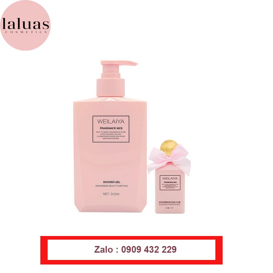 Sữa Tắm Trắng Da Weilaiya Fragrance Nice Hồng 312ml