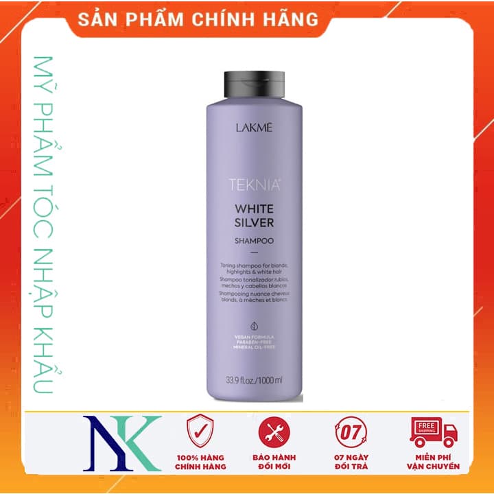 [HCM]Dầu Gội Giữ Bóng Cho Tóc Sáng Lakme Teknia White Silver 1000Ml