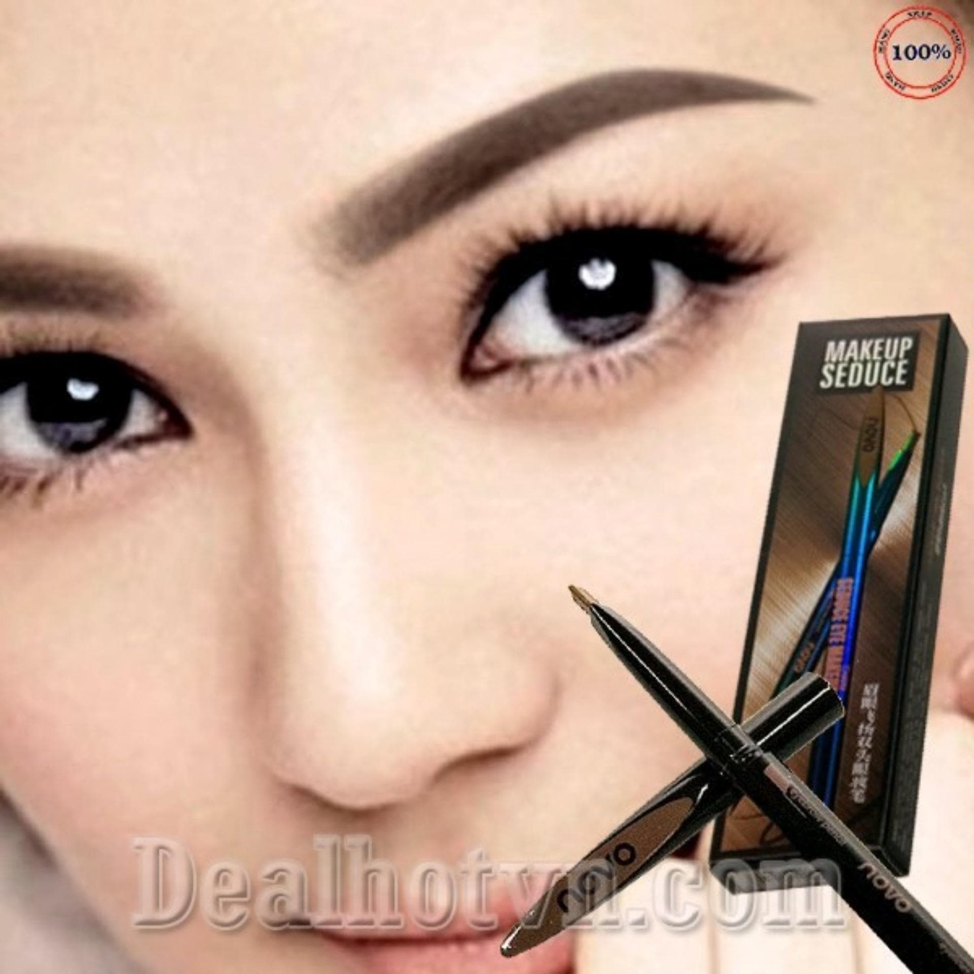 Bút Chì kẻ lông mày ngang và kẻ mắt 2 đầu NOVO MAKEUP SEDUCE