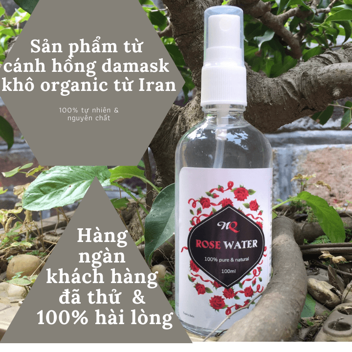 Nước hoa hồng nguyên chất- nước hoa hồng damask- Xịt khoáng hoa hồng damask