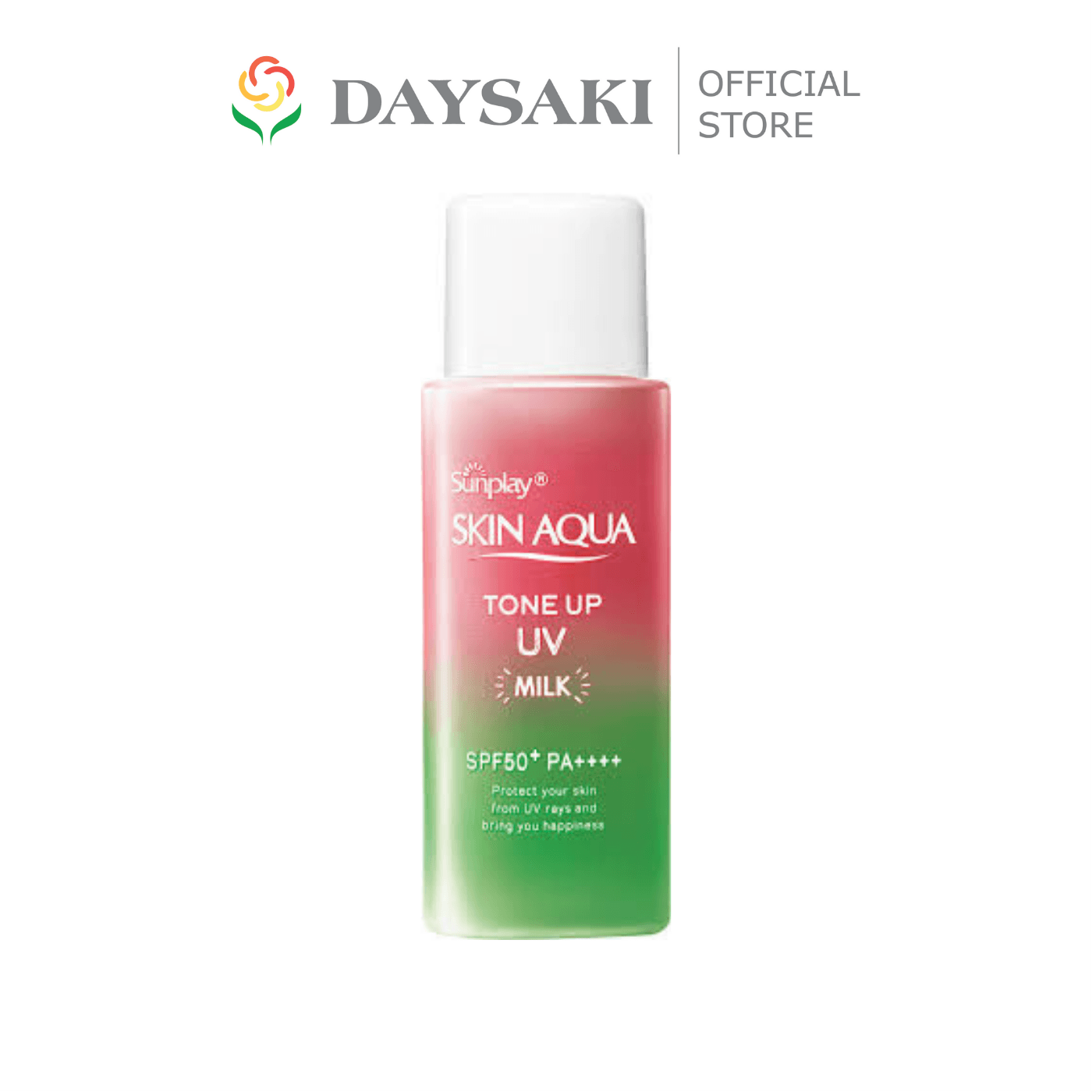 Sunplay Skin Aqua Sữa Chống Nắng Tone Up UV Milk Happiness Aura Rose Color SPF50+ PA++++  50g