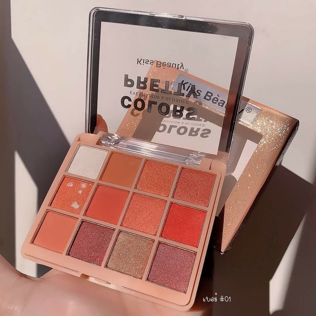 Bảng phấn mắt 12 ô Kiss Beauty Color Pretty cực hót