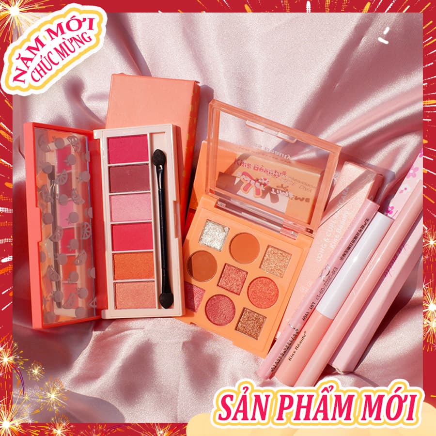 [HCM]【Kiss Belle Shop】 Bộ trang điểm mắt 5 món đầy đủ (6 màu sắc bóng mắt+9 màu sắc bóng mắt+chì kẻ mày+Kẻ mắt+mascara) Hoặc là (Bảng phấn mắt thần thánh 24 màu+Bút kẻ lông mày+Kẻ mắt dạng lỏng+Mascara+Dụng cụ uốn mi)