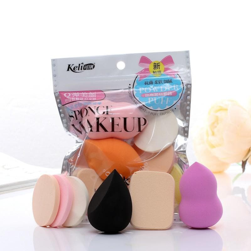 Set Bộ 6 Bông Mút Tán Phấn Trang Điểm Keli
