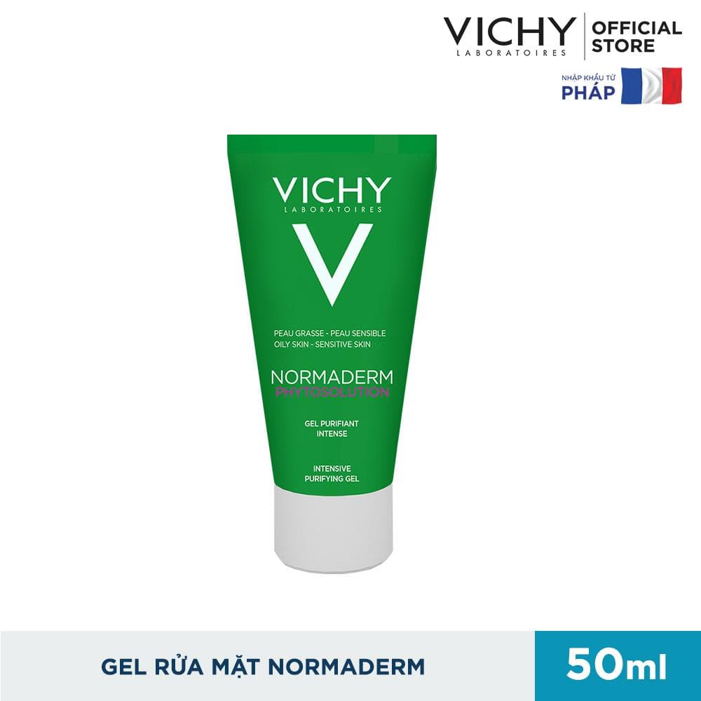 [HCM]Sữa Rửa Mặt Vichy Dạng Gel Cho Da Dầu - Mụn Giúp Làm Sạch Sâu Và Giảm Bã Nhờn Normaderm Phytosolution Gel 50ml - 200ml - 400 ml