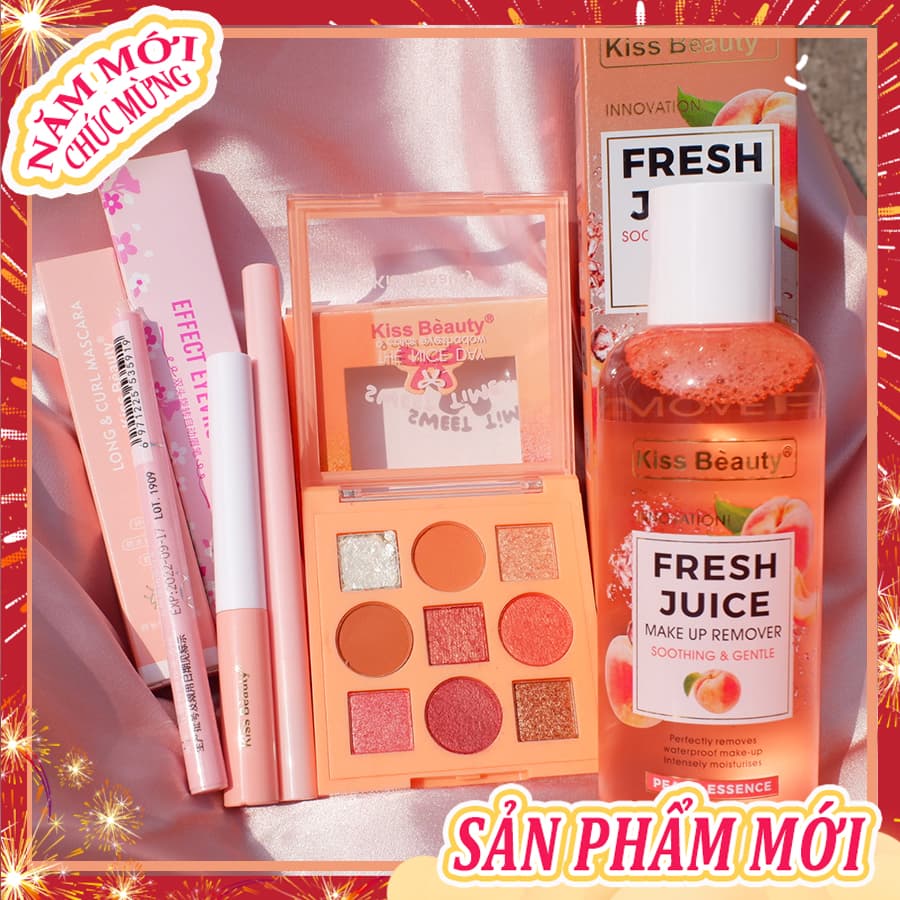 [HCM]【Kiss Belle Shop】Bộ trang điểm mắt cơ bản + nước tẩy trang(chì kẻ mày+Kẻ mắt+mascara+Bóng mắt+Tẩy trang)