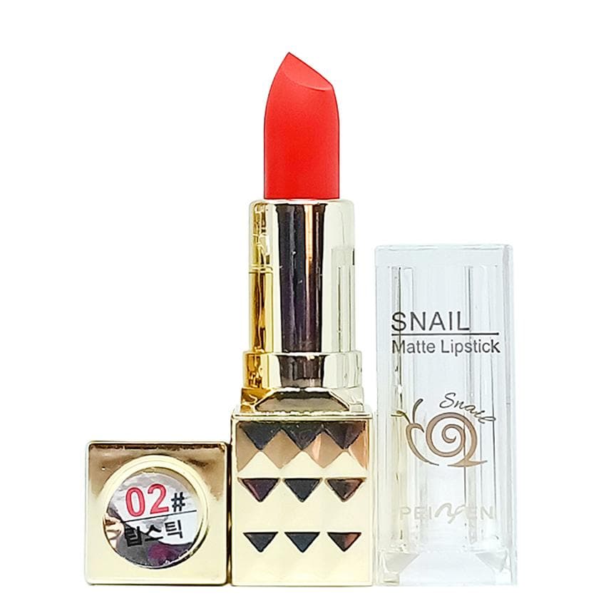 Son lì Snail Matte Lipstick Hàn Quốc 3.5g (#01 Đỏ đô)